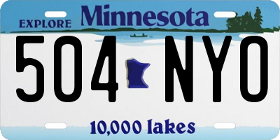 MN license plate 504NYO