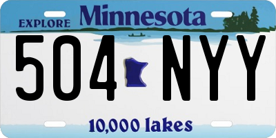 MN license plate 504NYY