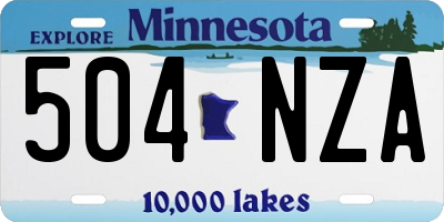 MN license plate 504NZA