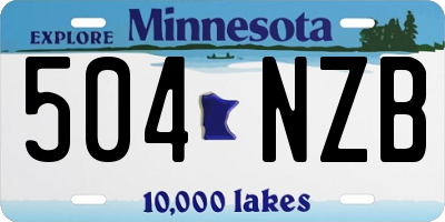 MN license plate 504NZB