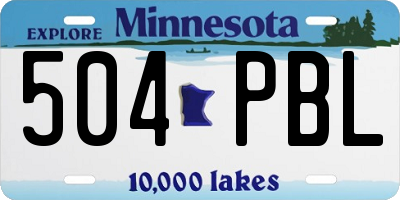 MN license plate 504PBL