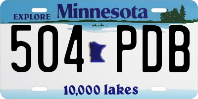 MN license plate 504PDB