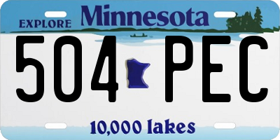 MN license plate 504PEC