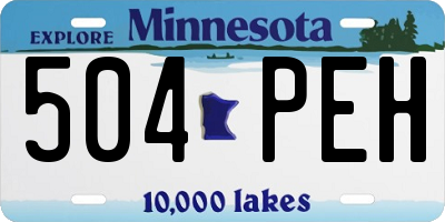 MN license plate 504PEH
