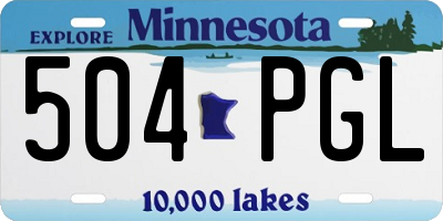 MN license plate 504PGL