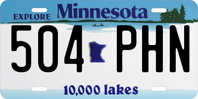 MN license plate 504PHN