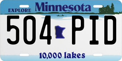 MN license plate 504PID