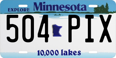 MN license plate 504PIX