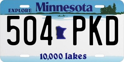 MN license plate 504PKD