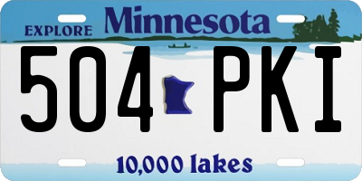MN license plate 504PKI