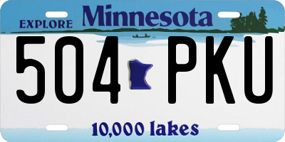 MN license plate 504PKU