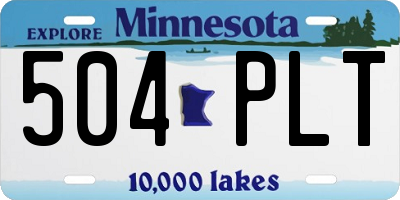 MN license plate 504PLT