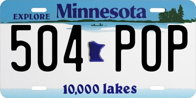 MN license plate 504POP
