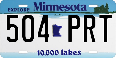 MN license plate 504PRT