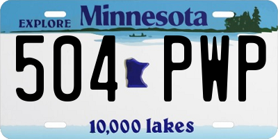 MN license plate 504PWP