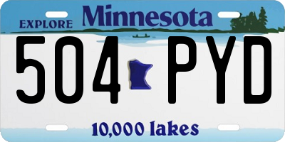 MN license plate 504PYD