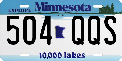 MN license plate 504QQS