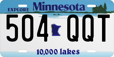 MN license plate 504QQT