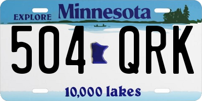 MN license plate 504QRK