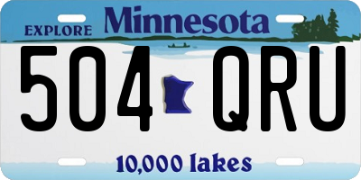 MN license plate 504QRU