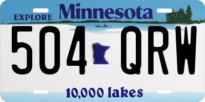 MN license plate 504QRW