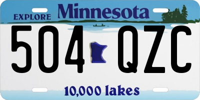 MN license plate 504QZC