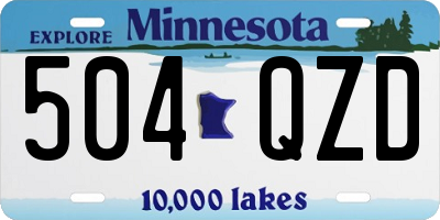 MN license plate 504QZD