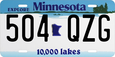 MN license plate 504QZG