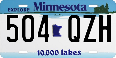 MN license plate 504QZH