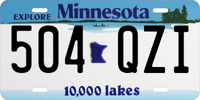 MN license plate 504QZI