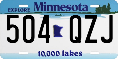 MN license plate 504QZJ