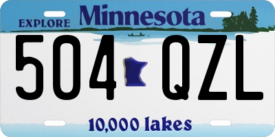 MN license plate 504QZL