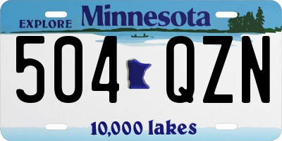 MN license plate 504QZN