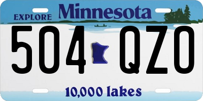 MN license plate 504QZO