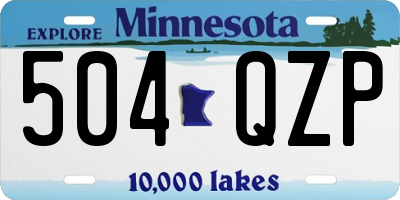 MN license plate 504QZP