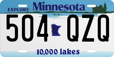 MN license plate 504QZQ