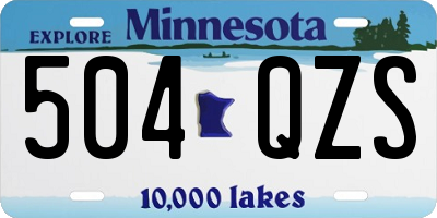 MN license plate 504QZS