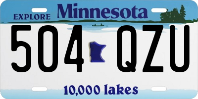 MN license plate 504QZU