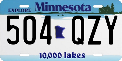 MN license plate 504QZY