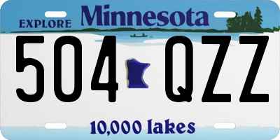 MN license plate 504QZZ