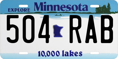 MN license plate 504RAB
