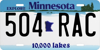 MN license plate 504RAC