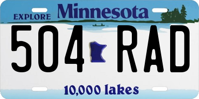 MN license plate 504RAD