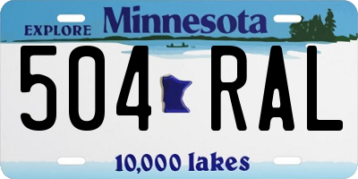 MN license plate 504RAL