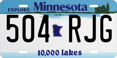 MN license plate 504RJG