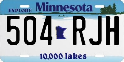 MN license plate 504RJH