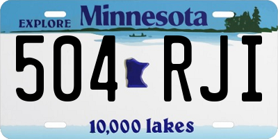 MN license plate 504RJI