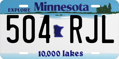 MN license plate 504RJL