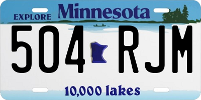 MN license plate 504RJM