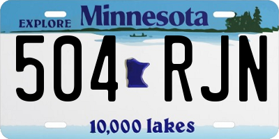 MN license plate 504RJN